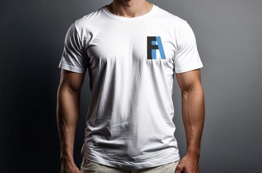 01-Realistic White T-Shirt Mockup PSD